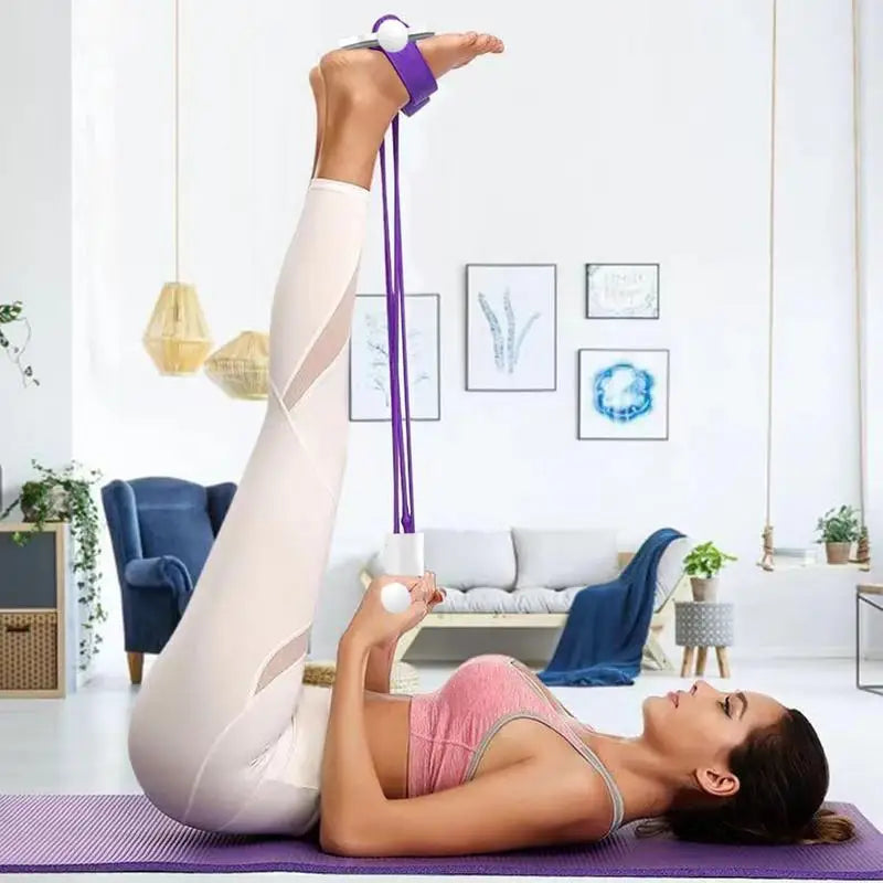 Pedal Puller Resistance Rope with Counting & Voice Function
