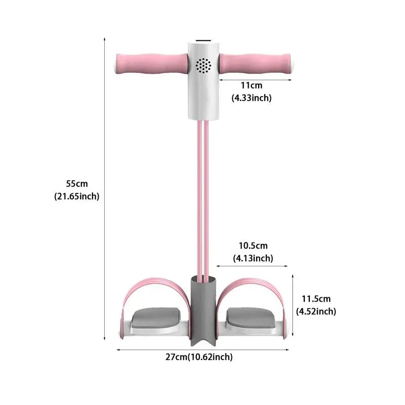 Pedal Puller Resistance Rope with Counting & Voice Function